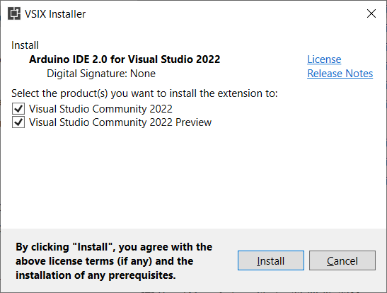 Visual Studio Installer: Visual Micro Extension Installing...