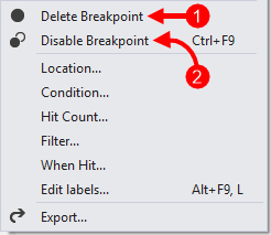 Enabling/Disabling and Deleting Breakpoints