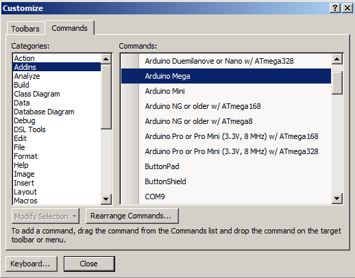 How to automate Arduino development with Visual Studio macros